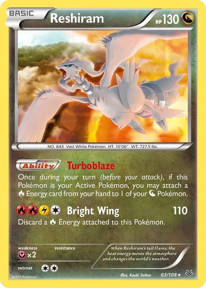 Reshiram 63/108 — XY - Roaring Skies