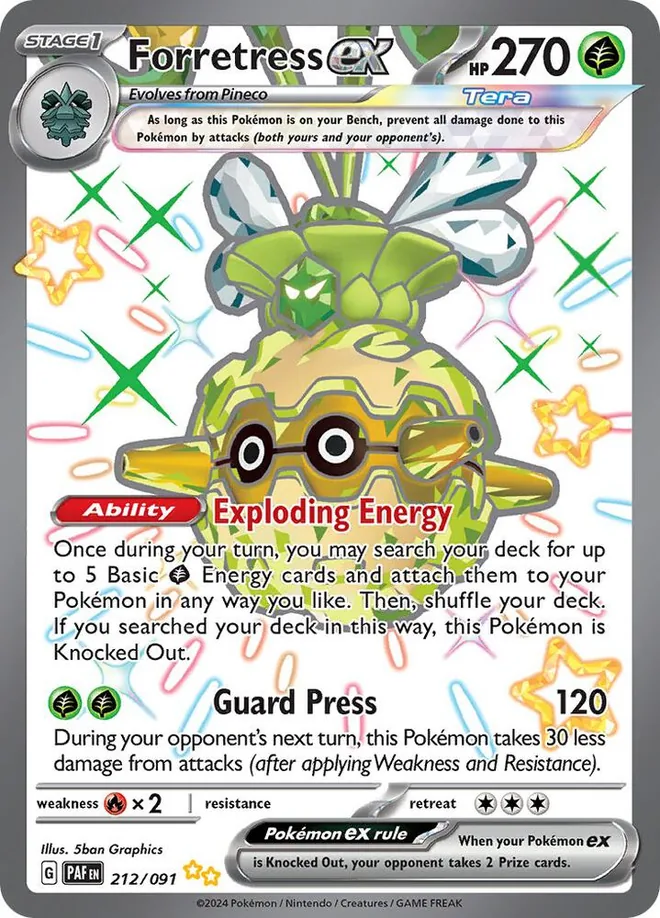 Forretress ex - 212/091 — SV: Paldean Fates